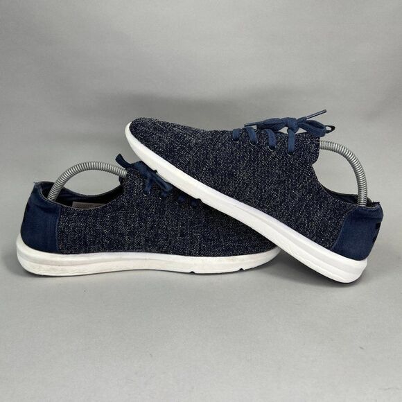 Toms Men's Size 10 Del Ray Blue Denim Lace Up Sneakers - Picture 7 of 11